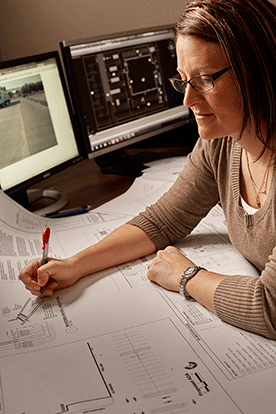 AutoCad pavement drawing is part of Benchmark's pavement design services. 