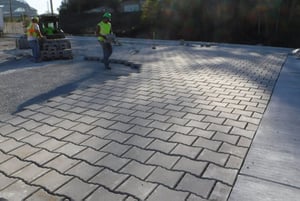 Porous pavement installation
