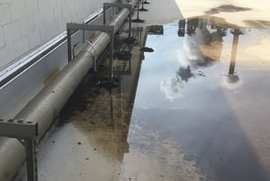 Clogged Roof Drain
