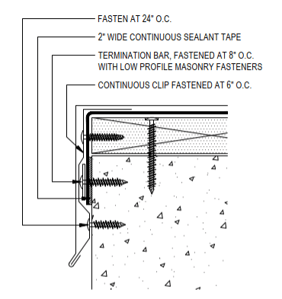 Figure 5 Roof Membrane Sealed Termination