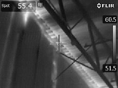 Figure 7 Scan Showing Warm air infiltration