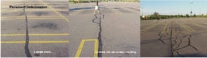 Evolution of an asphalt paver joint crack