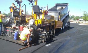 Check asphalt pavement surface slope