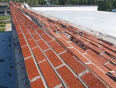 Indermediate-school_West-parapet-wall-damaged