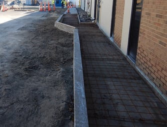 Pavement_construction of added curb