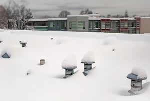 Snow on roof adds weight