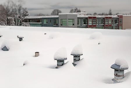 Snow on roof adds weight
